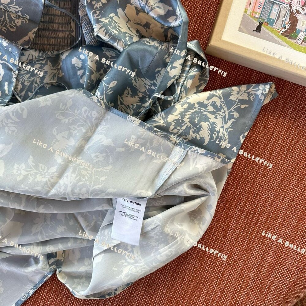 Reformation Frankie Silk Dress - Porcelain - Picture 10 of 13